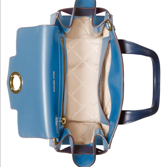 Michael Kors Carmen Flap Belted Leather Satchel - Picture 5 of 17